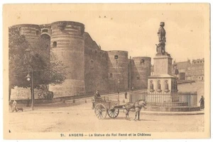 ANGERS 49 La Statue du Roi René et le Château CPA animée non circulée - Picture 1 of 2