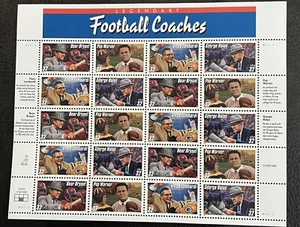Football Coaches sheet of 32 cent stamps - Picture 1 of 1
