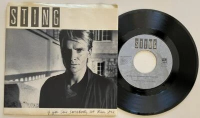 Sting If You Love Somebody Set Them Free 45 rpm PS M- A&M Pop Rock (1985) Foto 1 de 2