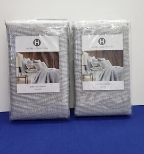 Hotel Collection Lateral  Euro Pillow Sham Quilted Gray Set of Two $270