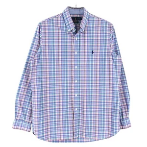 Ralph Lauren Estándar Cuadros Elástico Camisa Casual Formal Hombre Talla M - Imagen 1 de 8