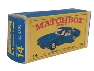 1965-1968 Lesney Matchbox Original E4 Box N°14 ISO Grifo Original Container Only - Picture 1 of 7