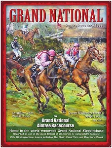 Grand National Aintree Racecourse small steel sign 200mm x 150mm - Picture 1 of 1