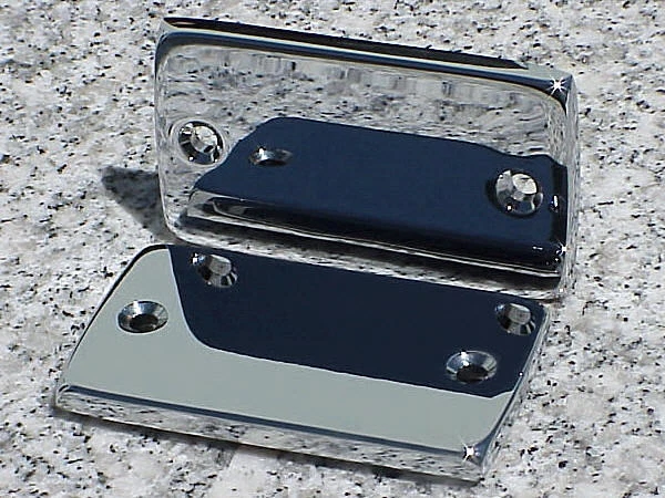 Suzuki Intruder 1400 1500 Boulevard S83 C90 CHROME SMOOTH FLUID CAPS - Image 1 of 1