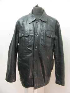 VINTAGE REDSKINS LEATHER TRUCKER JACKET SIZE XXL - Picture 1 of 20