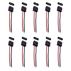 10PCS USB 2.0 Type-C Connector Welding Wire Waterproof Female Socket Charging g - Zdjęcie 1 z 6