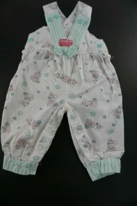 OshKosh B'Gosh Baby SZ 3 6 MO Overalls Vestbak Vintage Sailor Bunny Star Stripe - Picture 1 of 9