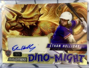 2024 Wild Card Dino-Might Ethan Holliday Auto HOLO GOLD 1/1 - Bild 1 von 10