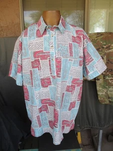 GO BAREFOOT Hawaiian, Aloha Pullover Shirt, EXTRA LARGE TALL, XL, USA made, #7 - Picture 1 of 10
