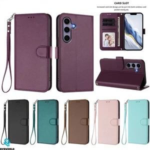 Hülle für Samsung S25 S24 S23 S22 S21 S20 S10 Luxus Leder Wallet Case Handyhülle - Picture 1 of 20