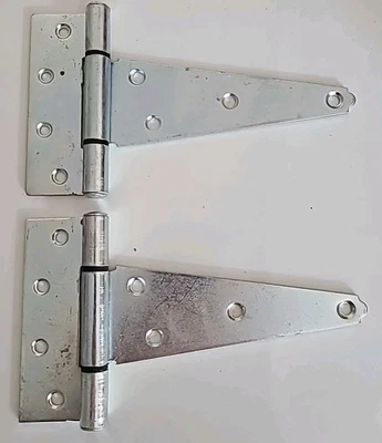 2 Pack Everbilt 6 in. x 6 in. Gate Fence Shed Tool Box Door Tee T-Hinges 13618 - Image 1 of 2