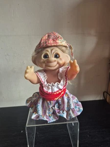 Dam Troll Vintage Thomas Dam Chica Gitana Troll 8" Vintage Girl Troll (T6) - Imagen 1 de 15