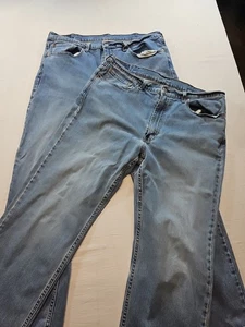 2 PAIR Levis 550 Jeans 38 x 30 Medium Wash Straight Blue Red Tab Denim - Picture 1 of 24