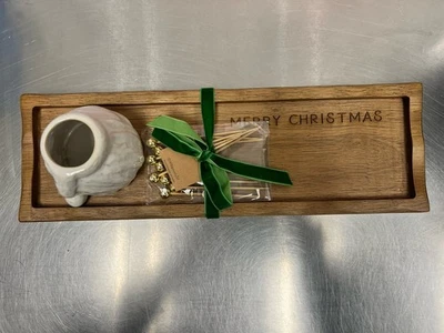 Mud Pie White Christmas Tray Toothpick Tray Set - Image 1 of 3