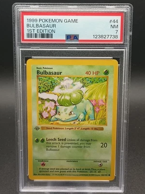 Bulbasaur 044/102 Base Set (Shadowless) 1st Edition PSA 7 NM - Image 1 of 4