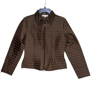 Anne Fontaine Puffer Jacket 2 Brown Quilted Felicia Cropped Fittted Transitional - Bild 1 von 9