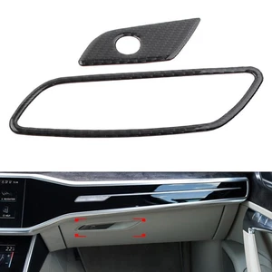 2 pz scatola portaoggetti copilota rivestimento maniglia per Audi A6 C8 2019-21 - Foto 1 di 10