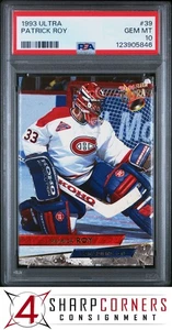 1993 ULTRA #39 PATRICK ROY CANADIENS HOF PSA 10 - Picture 1 of 2