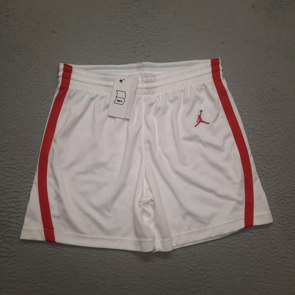 Jordan Nike Dri-FIT Overtime Basketball Short Women's M White Red FQ3742