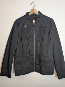 Espirit Women's Black Military Style Coat Vintage Size 14 NWT Y2K - Picture 1 of 4
