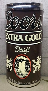Vintage Rare Coors Extra Gold Draft Beer Can Sign Lights Up 26.5 X 13.5" - Picture 1 of 7