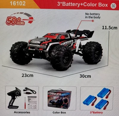 RC Racing  2,4GHz RTR Monstertruck Buggy - 50 km/h inkl 3 Akkus - Bild 1 von 4