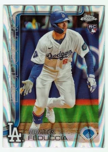 2025 Topps Chrome RayWave Refractor #288 Hunter Feduccia Los Angeles Dodgers RC - Picture 1 of 2