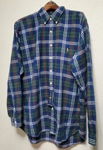 RALPH LAUREN BIG&TALL PONY MENS PLAID 100% COTTON FLANNEL LONG-SLV SHIRT: XLT - Picture 1 of 4