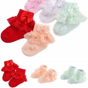 Bow Lace Baby Socks Newborn Cotton Baby Girl Sock Toddler Princess Fashion Socks