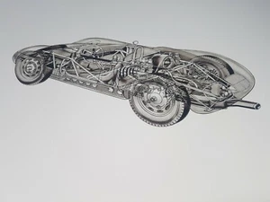 Porsche 550 spider cutaway drawing man cave, office, garage A2 paper size - Picture 1 of 1