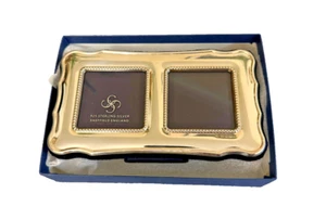 Sterling Silver Traditional Scallop Edge 2 x 2 Double Photograph Frame – Carrs S - Picture 1 of 3