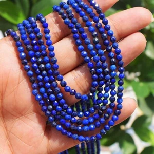 Amazing Cut 5 Strand 255 Cts Round Shape Lapis Lazuli Beaded Necklace AK 03 E544 - Picture 1 of 4
