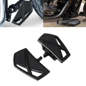 Passenger Foot Pegs Floorboards Footrest Pedal Pads For Harley Softail FLST FXST - Picture 1 of 10