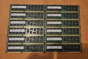 96GB LOT-12 Samsung (12x8GB) PC3-12800R DDR3-1600 SERVER RAM M393B1K70DH0-CK0 - Picture 1 of 1