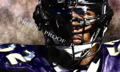 Nueva impresión artística de Ray Lewis Baltimore Ravens LE 50 12 x 18 Foto 1 de 2