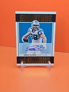 ⚫️🔵⚫️ 2018 DONRUSS GREG OLSEN #SM-GO SIGNATURE MARKS 25/25 PANTHERS ⚫️🔵⚫️ - Picture 1 of 11