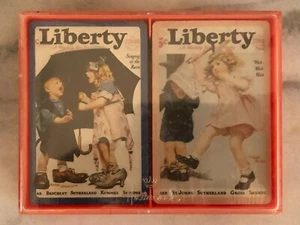 Paquete de 2 cartas de juego Hallmark Liberty vintage en estuche aún sellado para niños  - Imagen 1 de 2