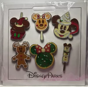 Disney Parks Holiday Food Snacks Pin Set Weihnachten Lebkuchen Süßigkeiten Apfel - Bild 1 von 2