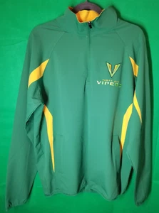 Vintage XFL Mens Medium Tampa Bay Vipers Green Half Zip Football Obsolete New - Picture 1 of 6