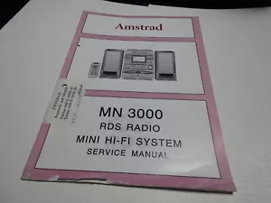 Service Manual Amstrad MN 3000 RDS Radio Mini Hi-Fi System Englisch - Picture 1 of 2