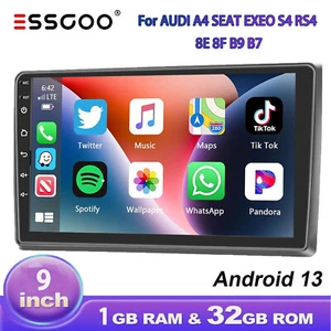 Android 13 Car Stereo For Audi A4 S4 RS4 B6 Sat Nav CarPlay Head Unit 32GB WIFI - Picture 1 of 16