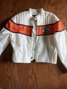 Harley-Davidson Women’s Vintage L Nylon Jacket ivory color size L - Picture 1 of 5