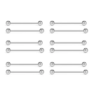 Chirurgenstahl 14G Industrie Langhanteln - 12er Pack - Bild 1 von 1