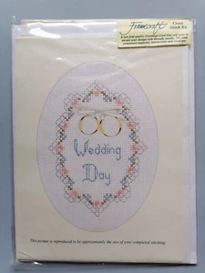 Wedding Day Card Cross Stitch Kit, 14.5x19.5cm, partially worked - Framecraft - Picture 1 of 6