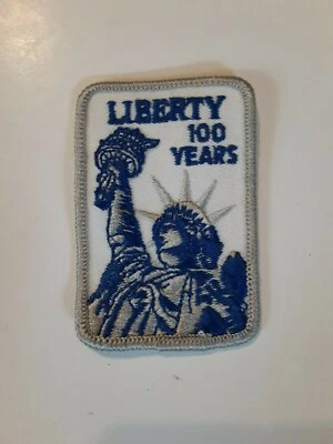 Vtg 1986 Statue of Liberty 100 Years Anniversary embroidered Patch NYC America  - Image 1 of 3