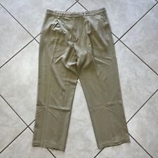 Tommy Bahama Men’s Pleated Chino Dress Pants Silk Rayon Khaki Sz 36x30 - T1