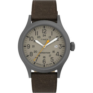 Timex Expedition Scout - Khaki Dial - Brown Leather Strap - TW4B23100JV
