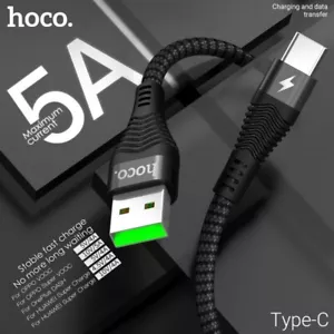 Hoco Samsung Galaxy S10 S9 S8 Plus Fast Charger 4F USB-C Type-C Charging Cable - Picture 1 of 8