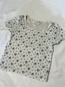 Gap Girls Short Sleeve Flowers T-Shirt Size Small Teen -Plant Friendly Material - Picture 1 of 6