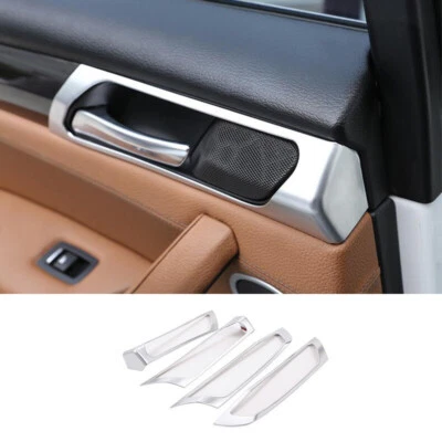 For BMW X3 F25 X4 F26 2014-2017 ABS Silver Interior Door Handle Cover Trim 4PCS - Image 1 of 4